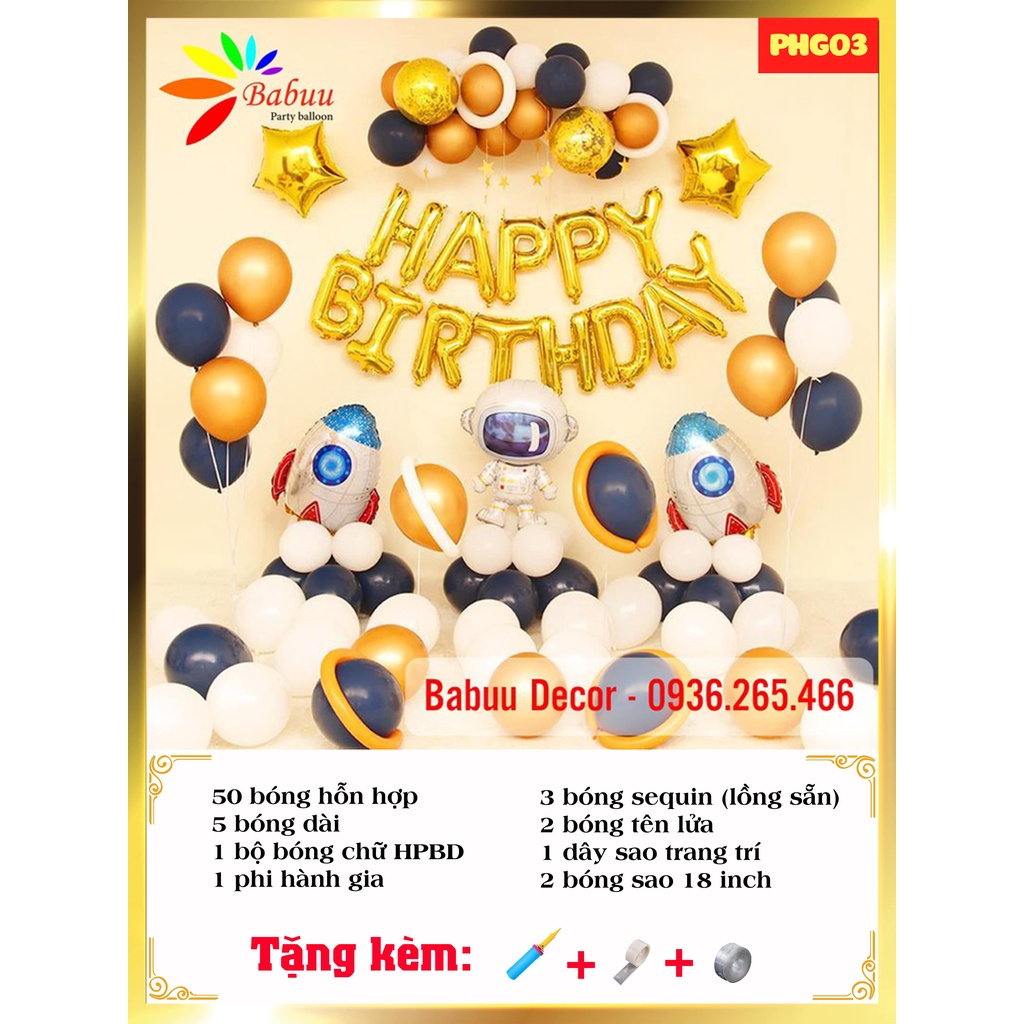 Phụ kiện sinh nhật phi hành gia PGH03 Phụ kiện sinh nhật phi hành gia PGH03
