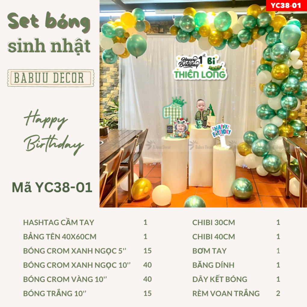 Cách trang trí sinh nhật tại nhà đơn giản YC 38 01