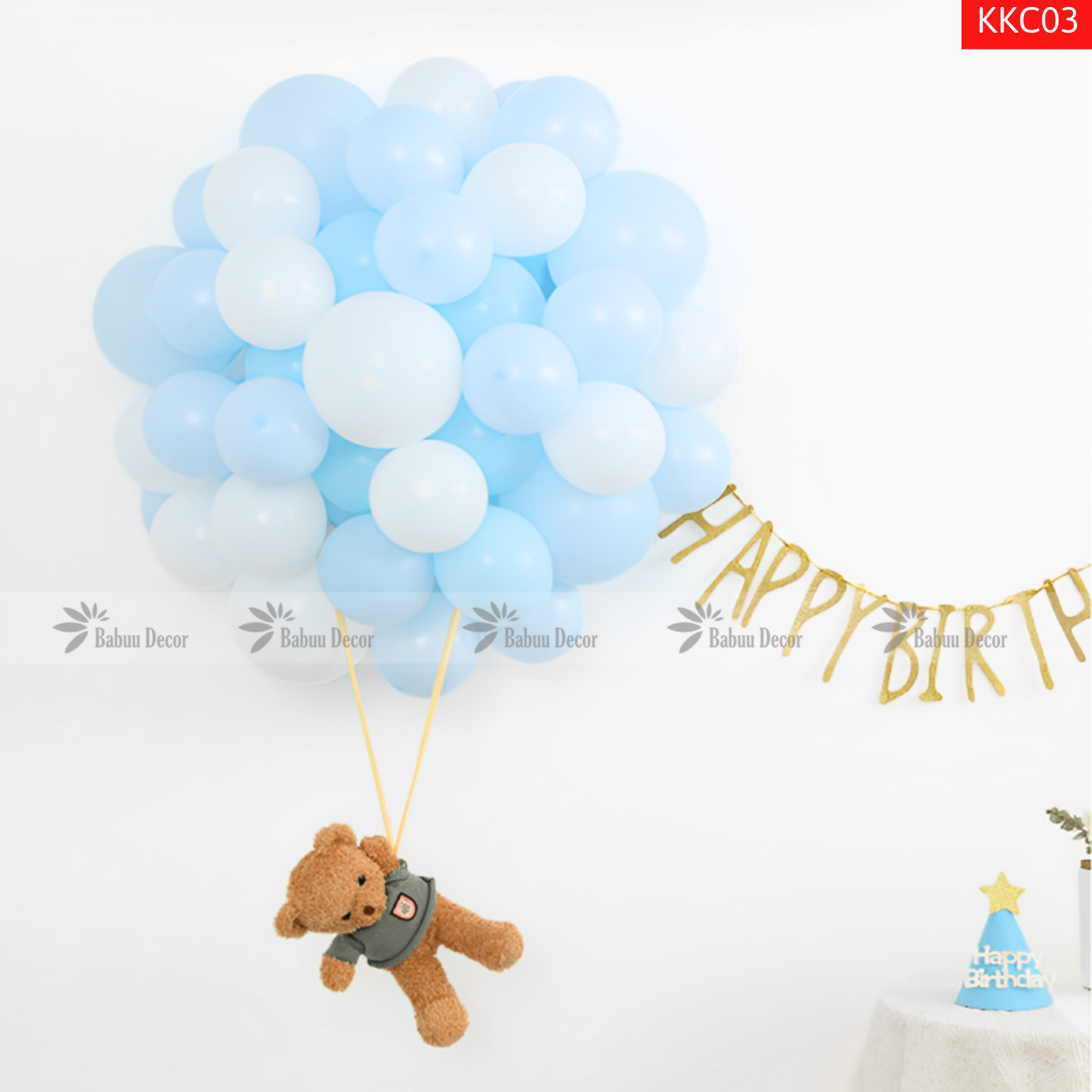 Set bóng khinh khí cầu sinh nhật KKC03 ảnh