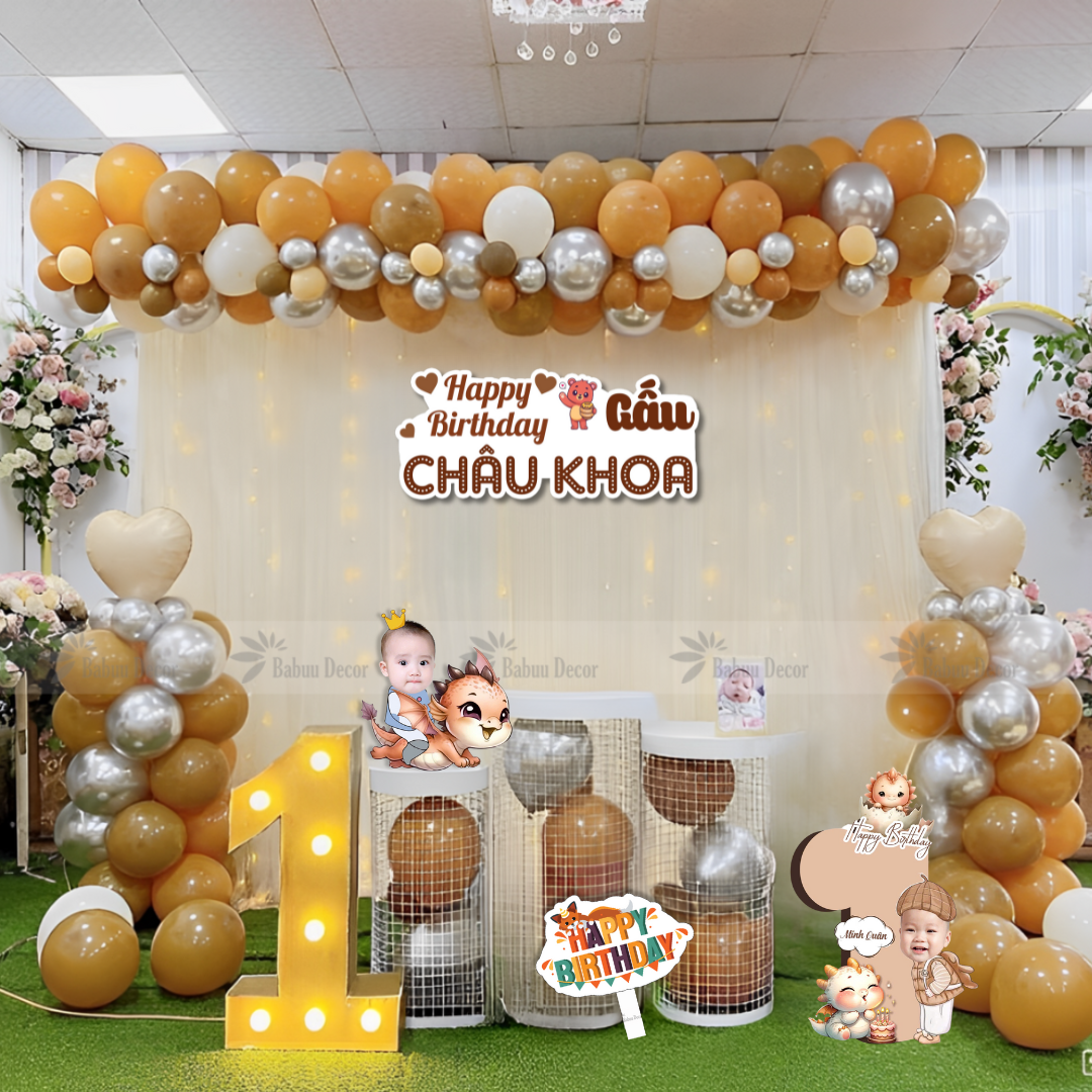 Bóng bay trang trí sinh nhật tại nhà yc28 01