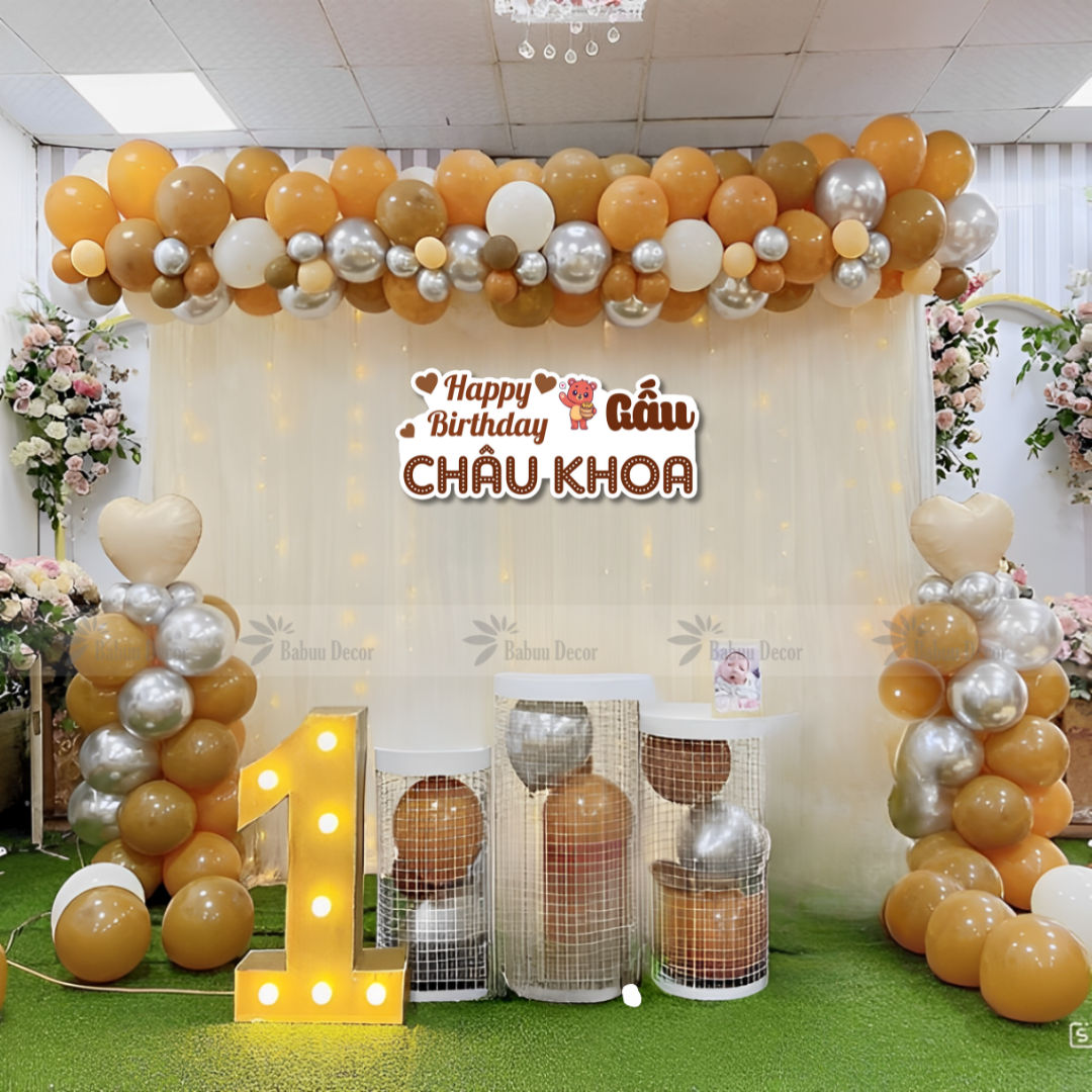 Bóng bay trang trí sinh nhật tại nhà yc28