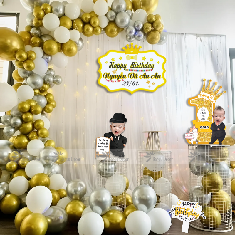 Trang trí sinh nhật pastel tại nhà YC25-01