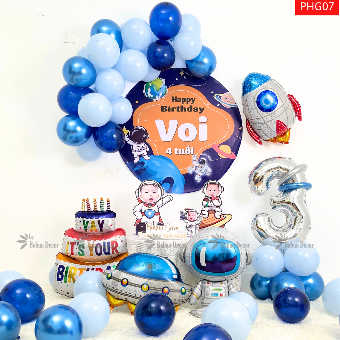 set bóng sinh nhật phi hành gia PGH07 set bóng sinh nhật phi hành gia PGH07