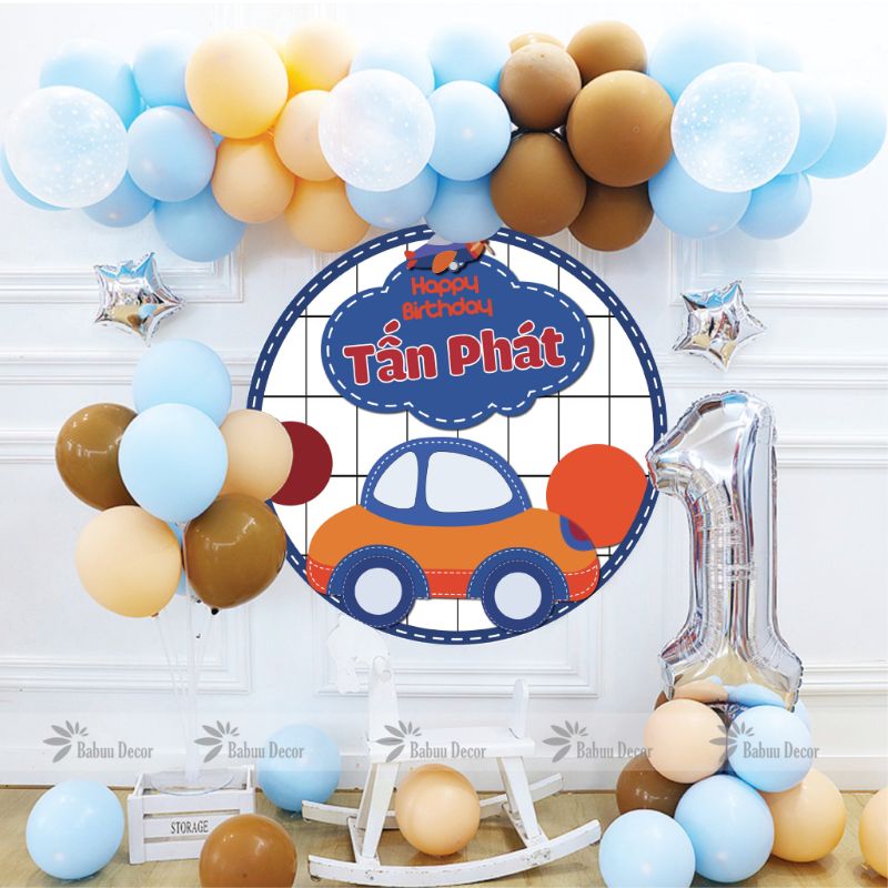 Trang trí sinh nhật cho bé trai tại nhà đơn giản