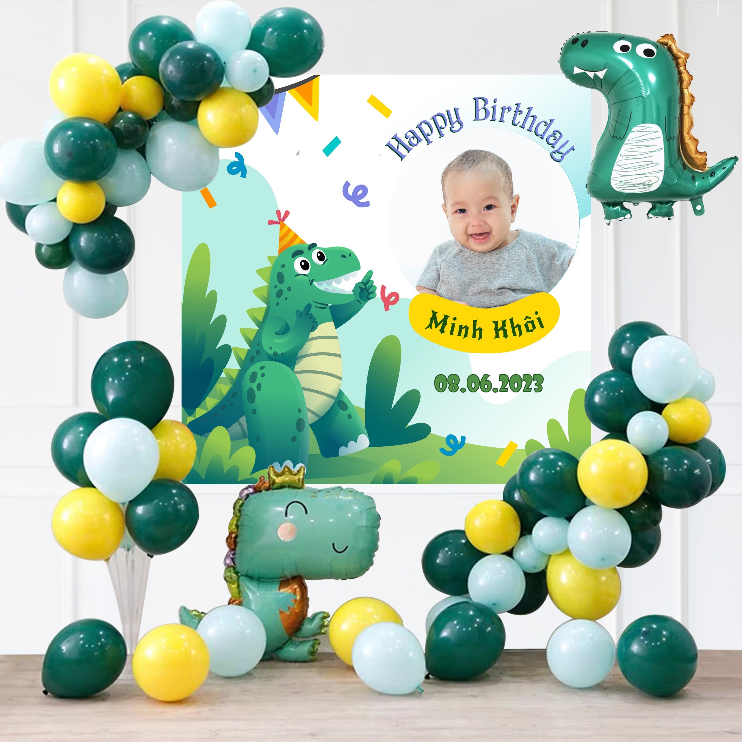 Set bóng khủng long cho bé trai DINO07