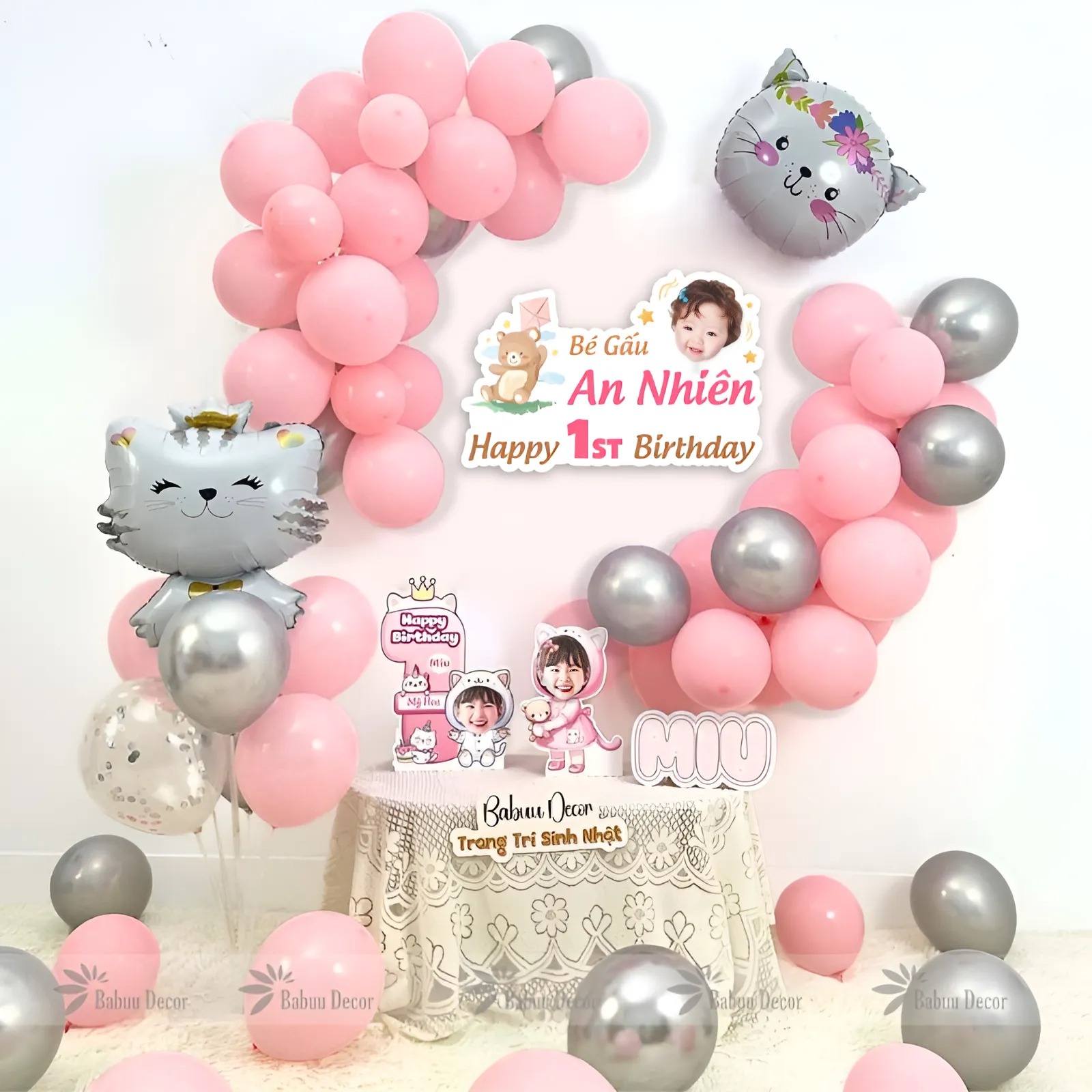 Backdrop sinh nhật tuổi Mèo MEO11