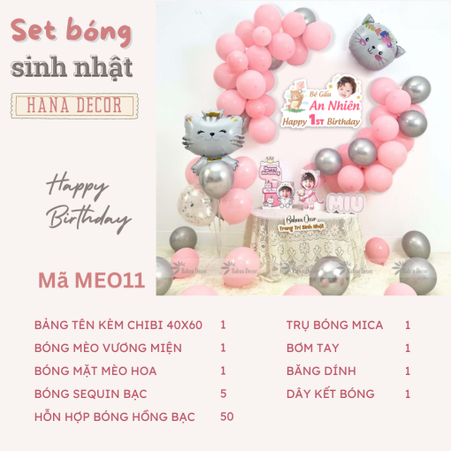 Backdrop sinh nhật tuổi Mèo MEO11