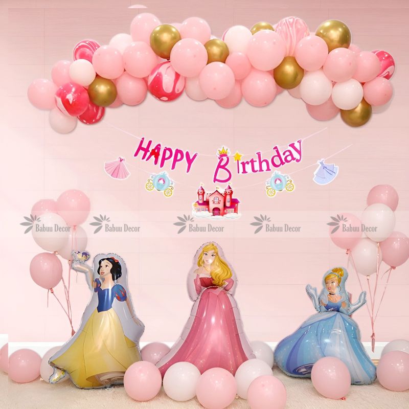 Trang trí sinh nhật chủ đề nàng công chúa AA01