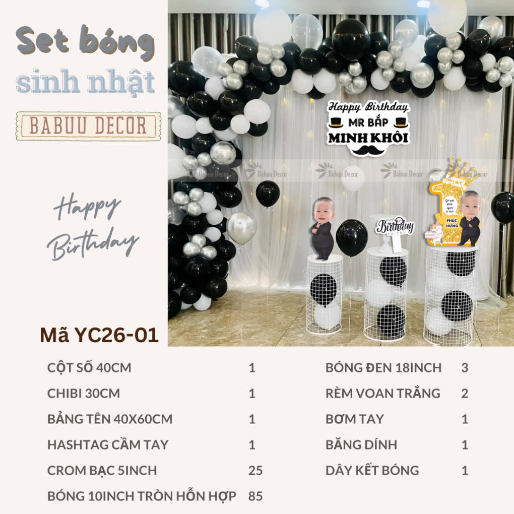 Cách trang trí sinh nhật cho bé gái tại nhà yc26 01