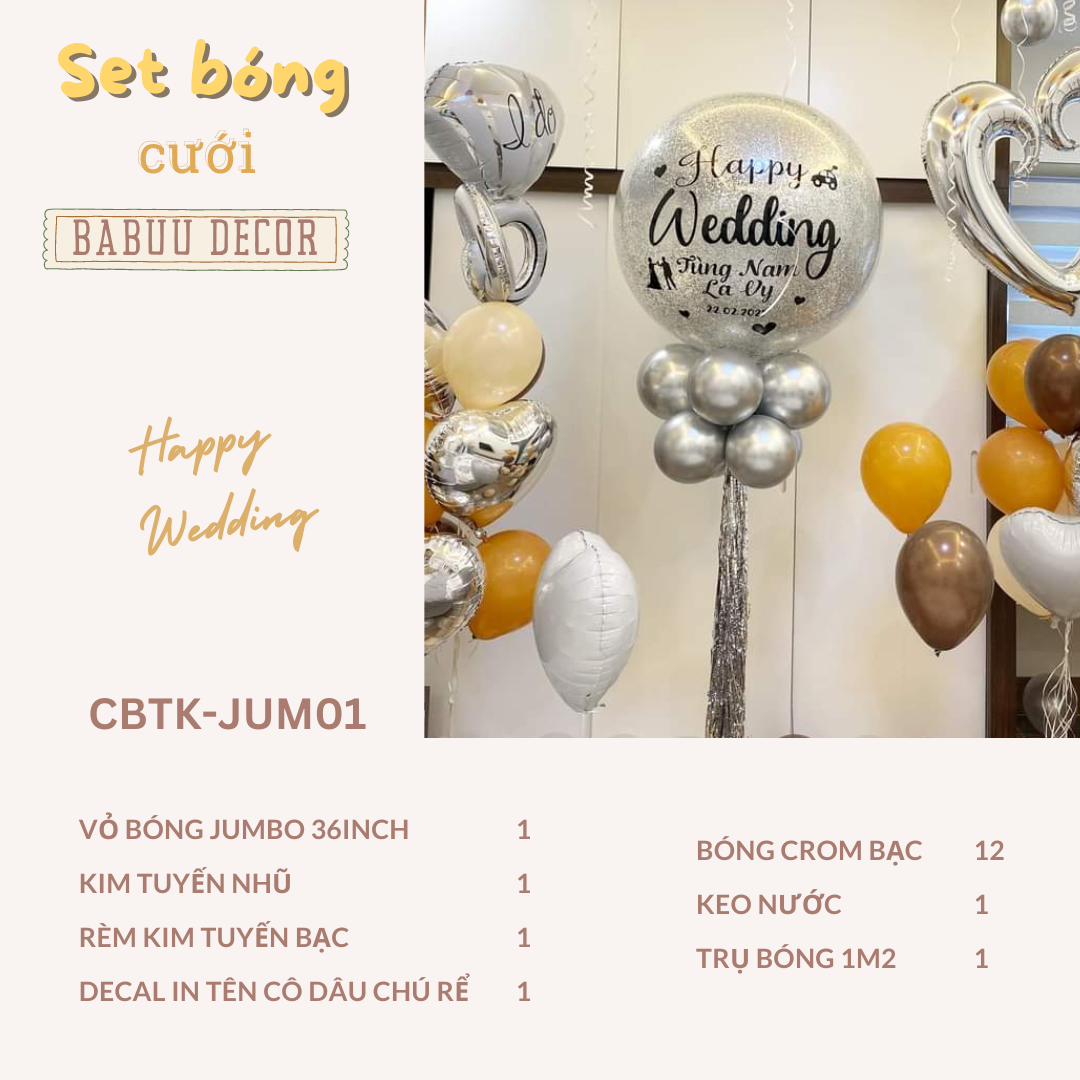 Bóng jumbo in chữ theo yêu cầu CBTK JUM01