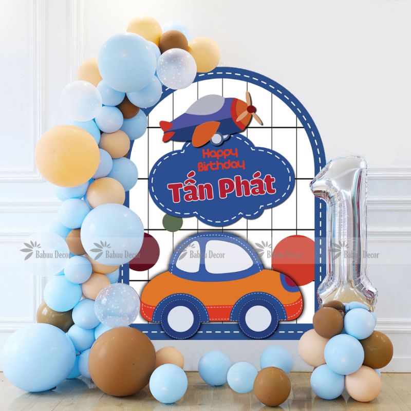 Trang trí sinh nhật chủ đề xe cảnh sát CAR08