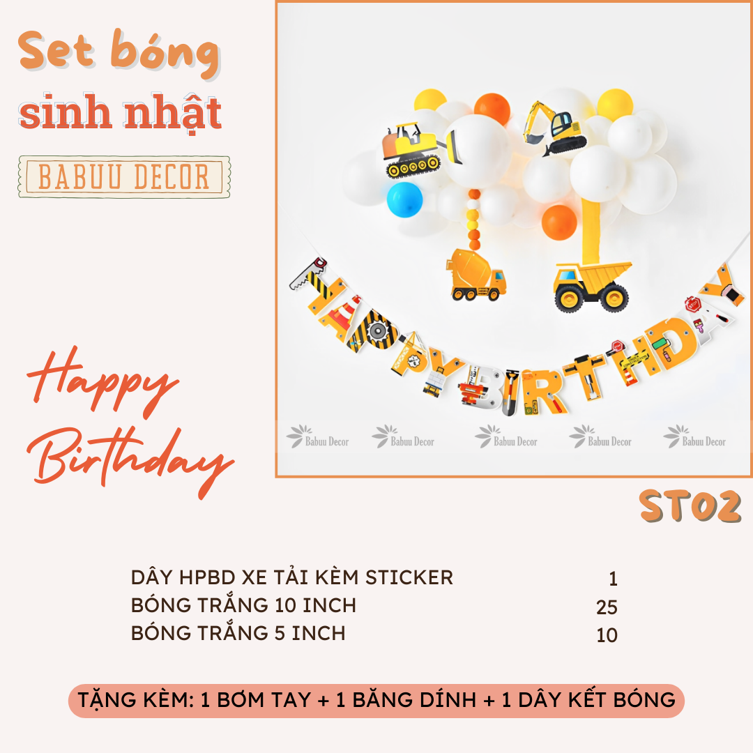 Phụ kiện sinh nhật tại nhà ST02
