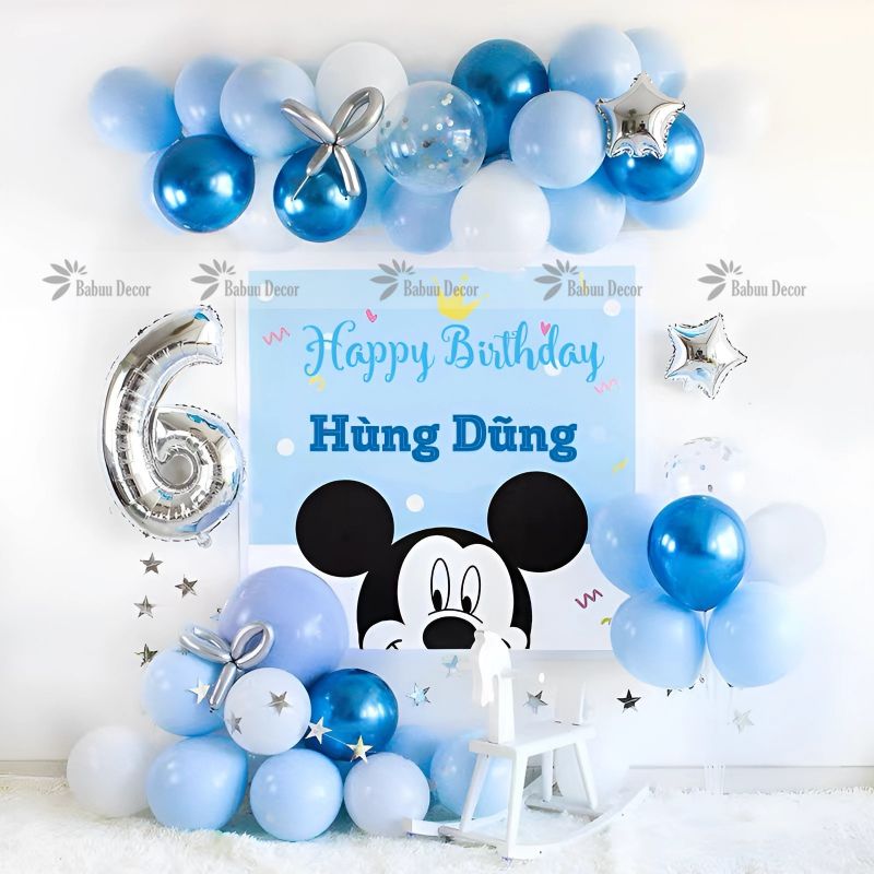 Set bóng trang trí sinh nhật bé trai BN05