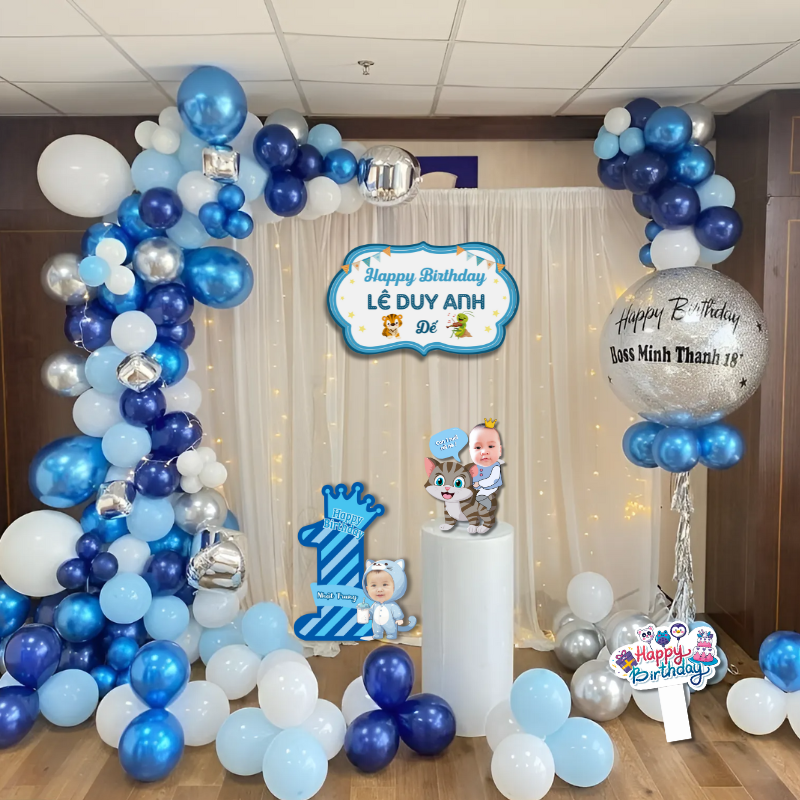Mẫu trang trí sinh nhật tại nhà đẹp YC27 01