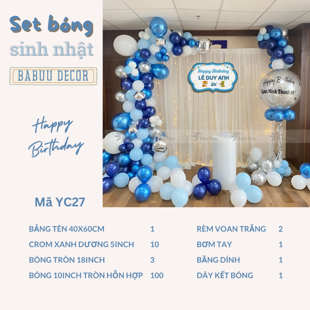 Ý tưởng trang trí sinh nhật tại nhà YC 27