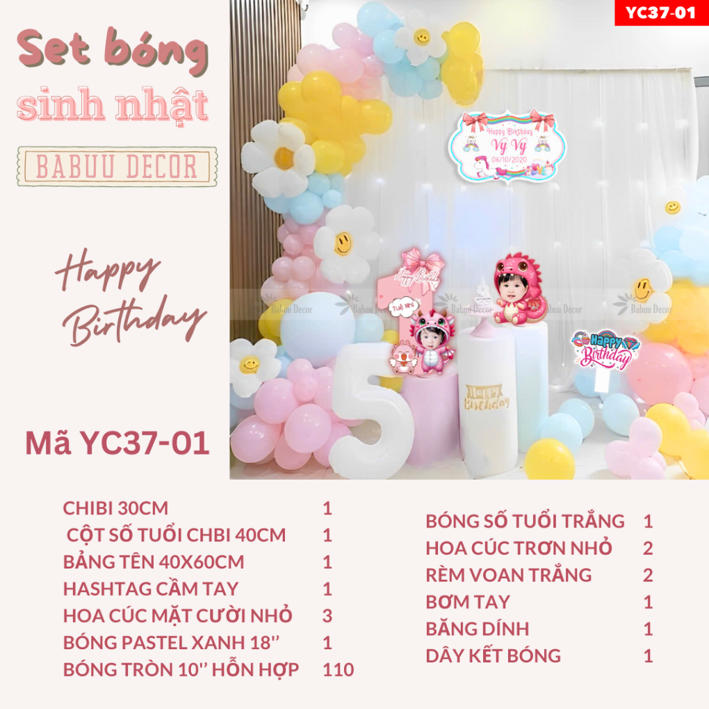 Tự trang trí sinh nhật tại nhà YC37 01