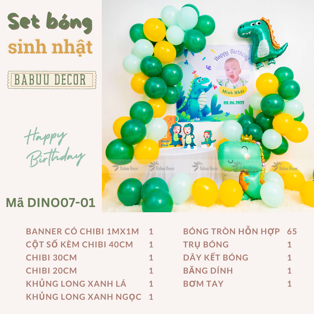 Trang trí tiệc khủng long tại nhà DINO07-01