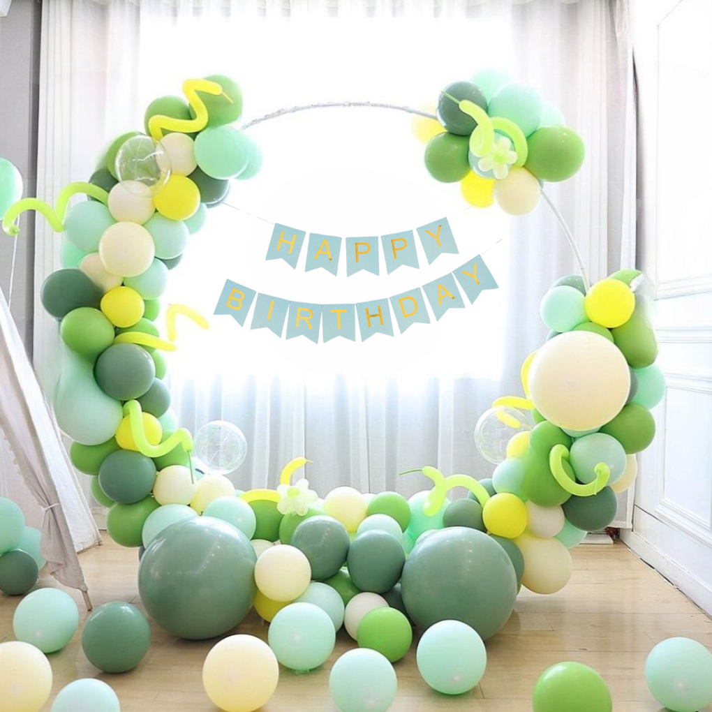 Set bóng sinh nhật màu pastel dễ thương YC12