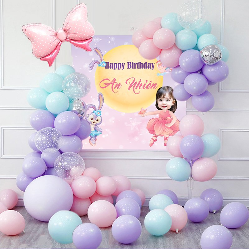 Backdrop sinh nhật công chúa STE02 CT