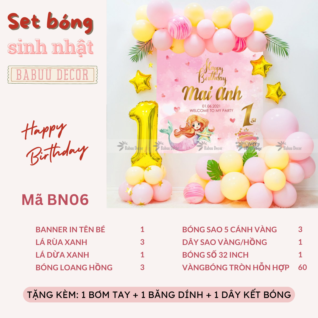 Tổ chức tiệc sinh nhật công chúa tại nhà BN06