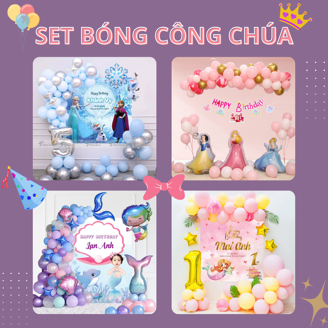 Trang trí sinh nhật cho bé gái tại nhà