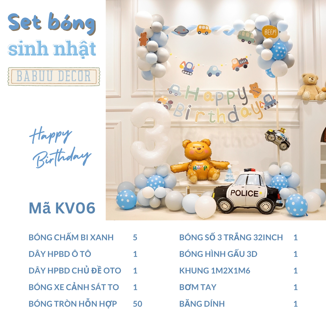 Phụ kiện trang trí sinh nhật KV06 CT