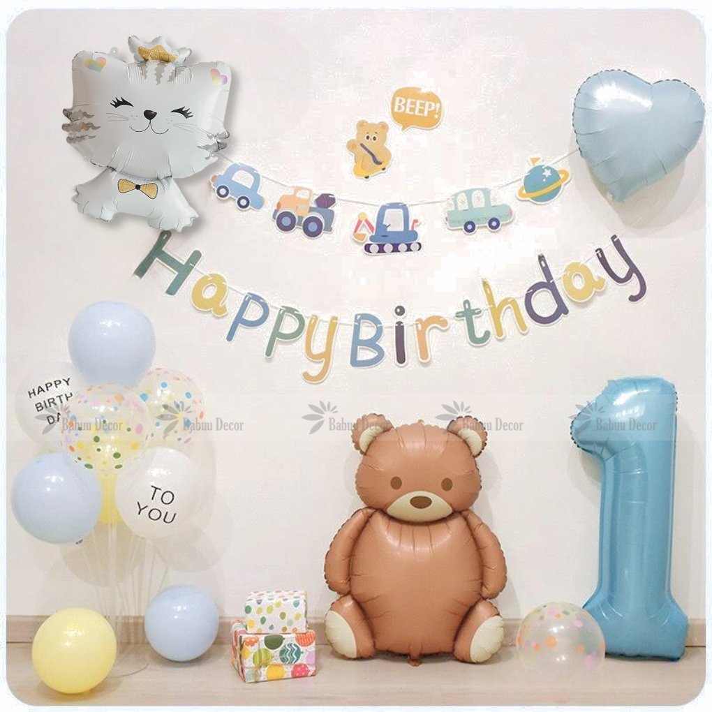 Trang trí bàn tiệc sinh nhật bé trai BOY05