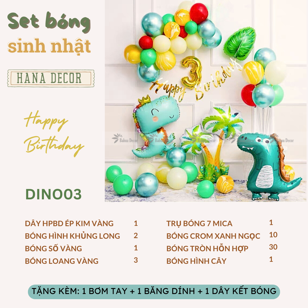 Bộ trang trí khủng long cho bé DONI03