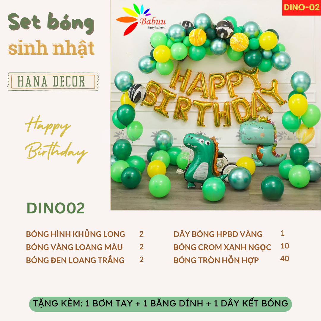 Sinh nhật khủng long cho bé trai DONI02