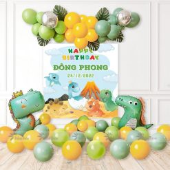 Bộ bóng sinh nhật khủng long dễ thương DINO05