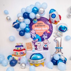 Set bóng trang trí sinh nhật chủ đề phi hành gia