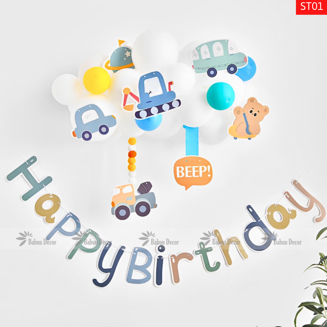 Set trang trí sinh nhật đơn giản tại nhà ST01